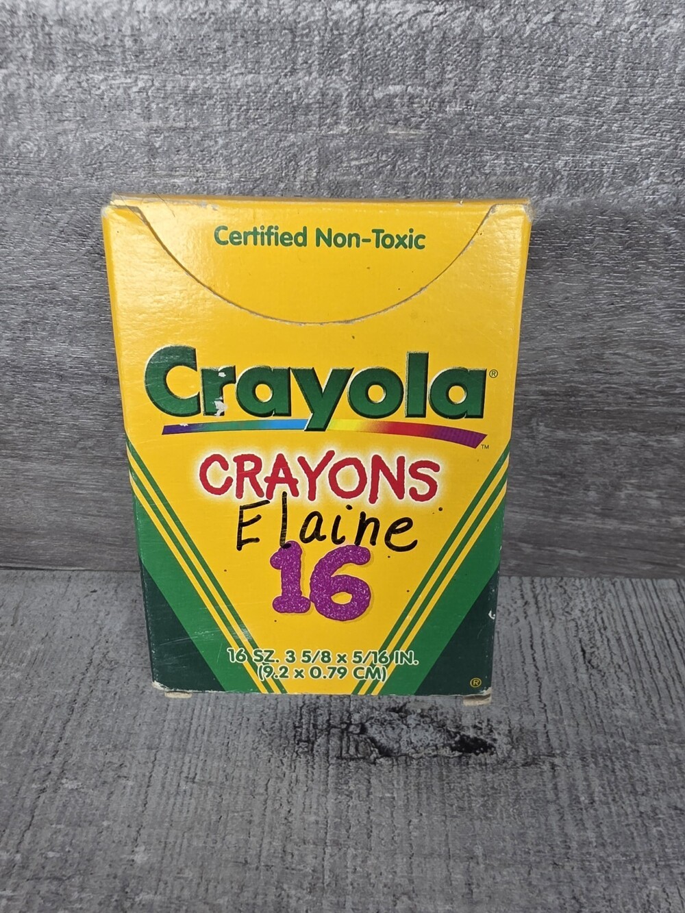Crayola 16 Crayons Box Vintage 1990 Binney & Smith USA Made Classic 31a